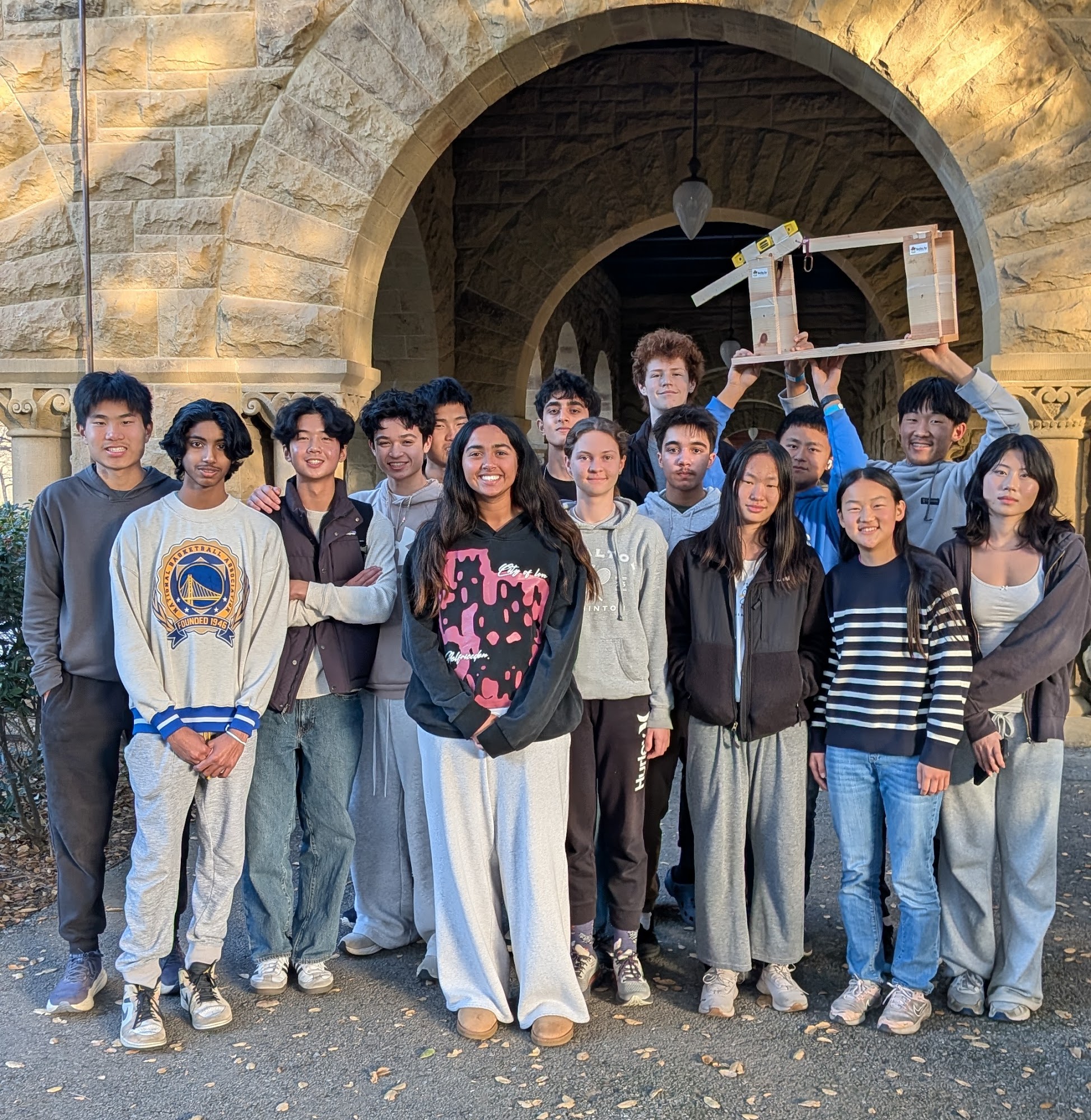 Los Altos Science Olympiad students posing outdoors