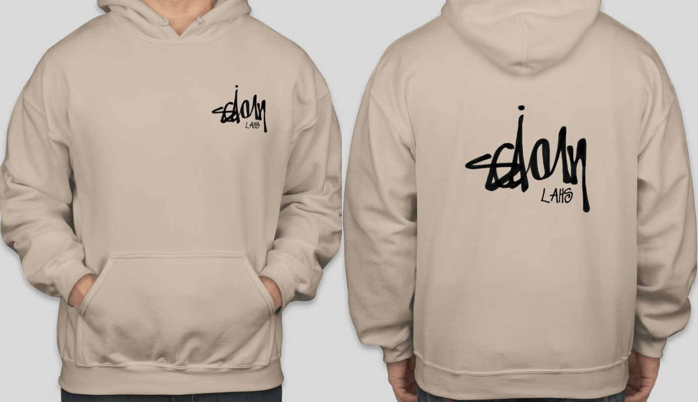 LAHS SciOly Hoodie Front and Back